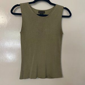 Banana Republic Silk Sleeveless Ribbed Shell